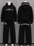 "Let Go Let God" featuring "Peace Over Pressure" black set with white fonts!